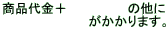 商品代金＋　　　　　　　の他に 　　　　　　　　　　がかかります。
