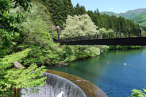 大源太湖の堰堤の滝です。