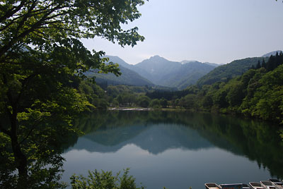 新緑の大源太湖、とってもきれいです！！