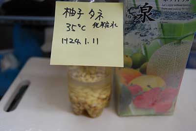 柚子の種で化粧水を作ってみることにしました。