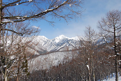 裏山の山頂から見える大源太山です。